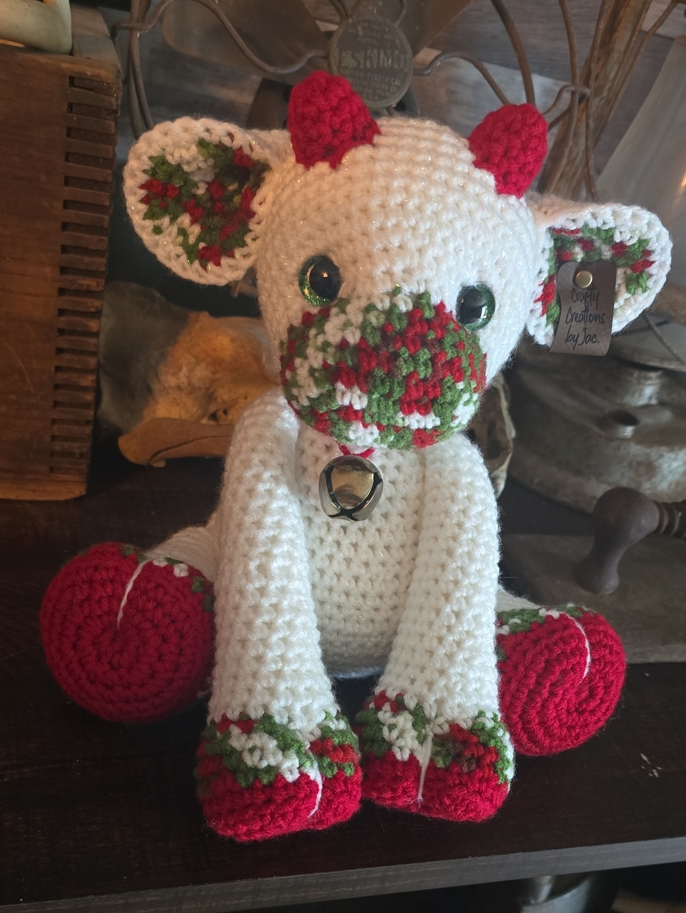 Christmas Crochet Cow